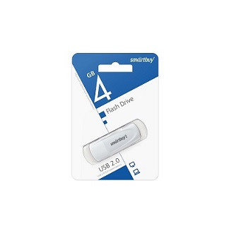 USB 2.0 накопитель SMARTBUY 4GB Scout, белый