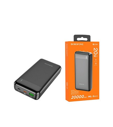 Портативное зарядное устройство POWER BANK BOROFONE BJ19A, 20000mAh, пластик, QC3.0