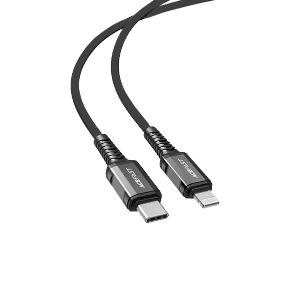 Кабель Type-C - 8 pin ACEFAST C25-01  цвет: чёрный