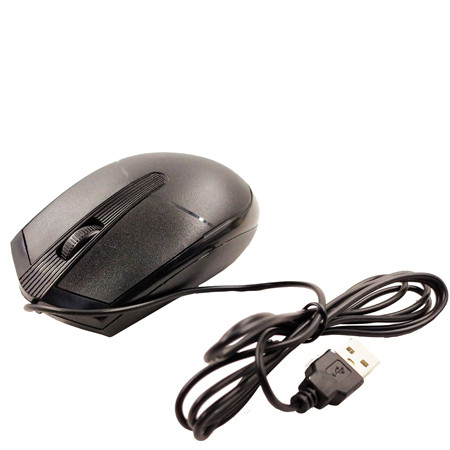 Мышь оптическая PERFEO "NO NAME-4", оптич., 3 кн, USB, чёрная, BULK