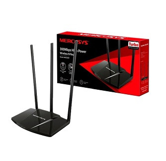 Роутер WiFi MERCUSYS MW330HP N300 10/100BASE-TX черный беспроводной
