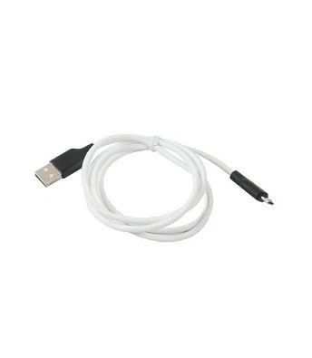 Кабель USB для MICRO, HOCO X21, 1.0м, круглый, 2.0A, силикон, цвет: белый, чёрная вставка