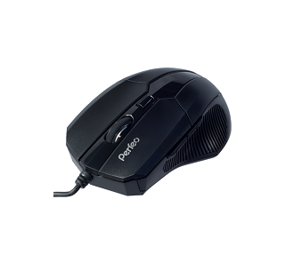 Мышь беспроводная оптическая PERFEO 6 кн, 800/1200/1600 DPI, USB, чёрная  (PF-29-OP-B)