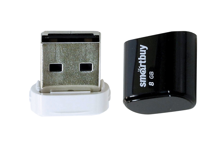 USB 2.0  накопитель SMARTBUY 8GB LARA  черный (SB8GBLara-K)