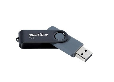 USB 2.0 накопитель SMARTBUY 4GB TWIST черная