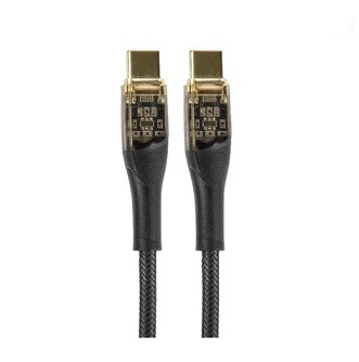 Кабель Type-C - Type-C PERFEO, 60W, нейлон, черный, длина 1 м., PREMIUM