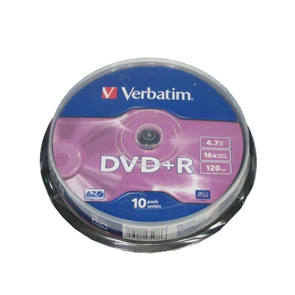 DVD±R VERBATIM 4,7 GB 16x Cake Box (10шт)