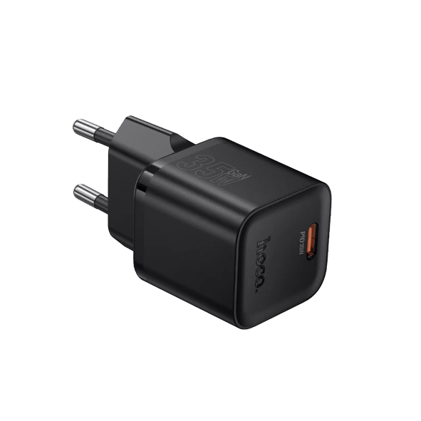 Блок питания сетевой 1 Type-C HOCO N66, PD35Вт, цвет: чёрный
