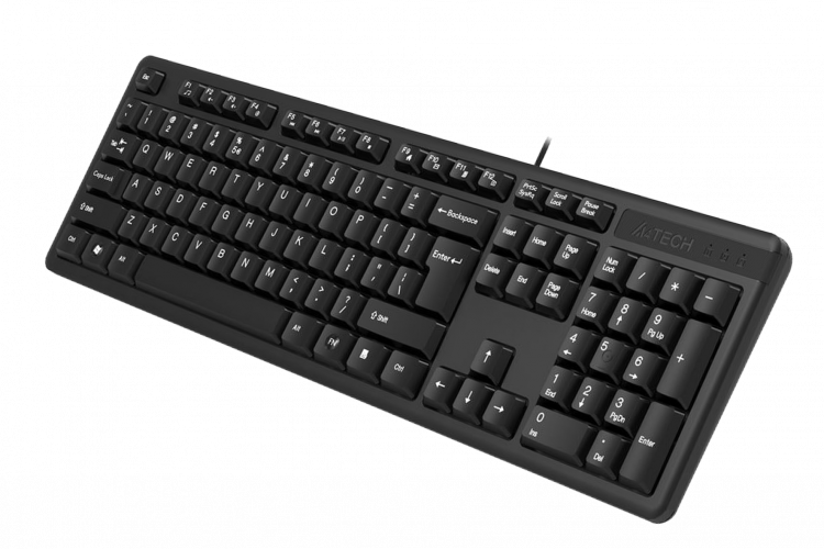 Клавиатура проводная A4Tech KK-3, USB, черный