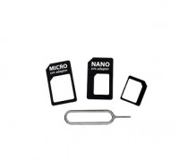 Адаптер SIM DREAM 3 в 1, чёрный (nano/micro/mini)  (017933)
