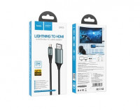 Кабель HDMI - 8 pin HOCO UA15 High-definition, 2.0м, 0.5A, 1080p, цвет: серый