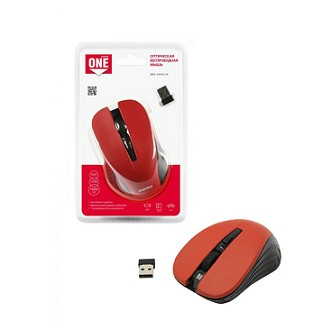 Мышь беспроводная SMARTBUY ONE 340AG, бордовая (SBM-340AG-M)