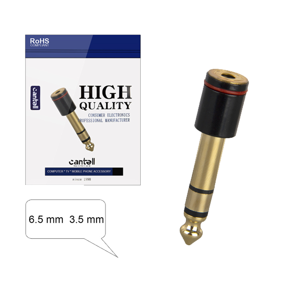 Переходник 6.5mm на 3.5mm female stereo adapter