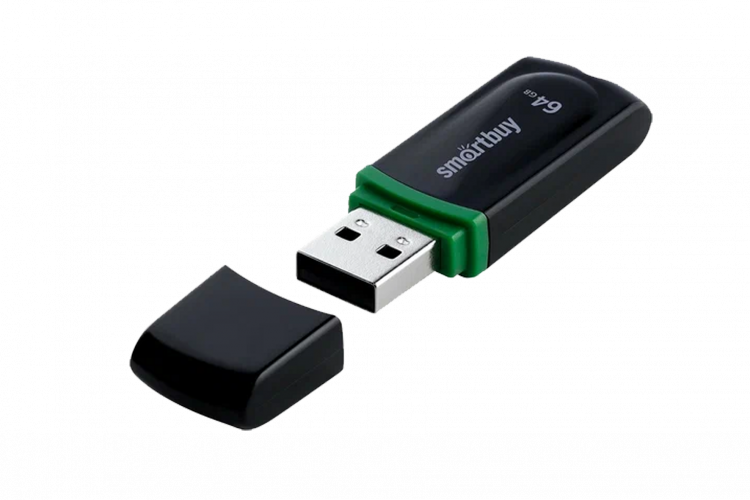 USB 2.0 накопитель SMARTBUY 64GB Paean, чёрный