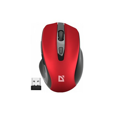 Мышь беспроводная DEFENDER PRIME MB-053 красный,6D,800-1600dpi,бесшумн