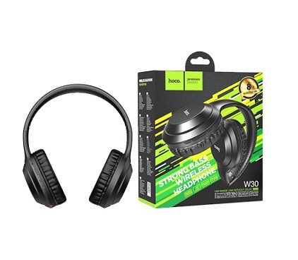 Наушники полноразмерные HOCO W30 bluetooth 5.0, /TF/AUX, черный