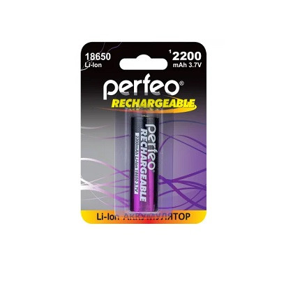 Батарейки аккумуляторные PERFEO Li-Ion 18650 2200mAh/1BL 3.7V