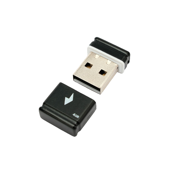USB 2.0 накопитель GEMBIRD 4GB, GFL-2.0-4mini, черный