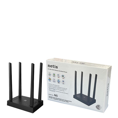 Роутер WiFi NETIS N5, АС1200 с поддержкой USB модемов 3G/4G