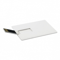 USB 2.0 накопитель 16GB в виде пластиковой карты, цвет белый
