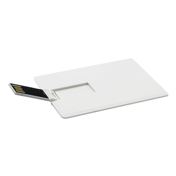 USB 2.0 накопитель 16GB в виде пластиковой карты, цвет белый