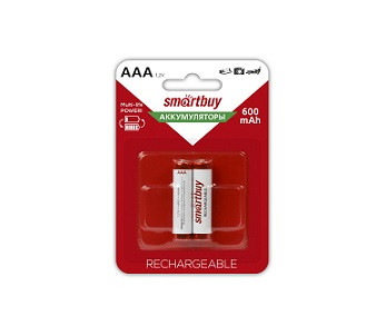 Батарейки аккумуляторные SMARTBUY R03 NiMh (600 mAh) (2 бл) (SBBR-3A02BL600)