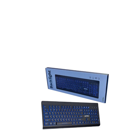 Клавиатура проводная с подсветкой PERFEO, BACKLIGHT Multimedia, чёрная (PF-843)