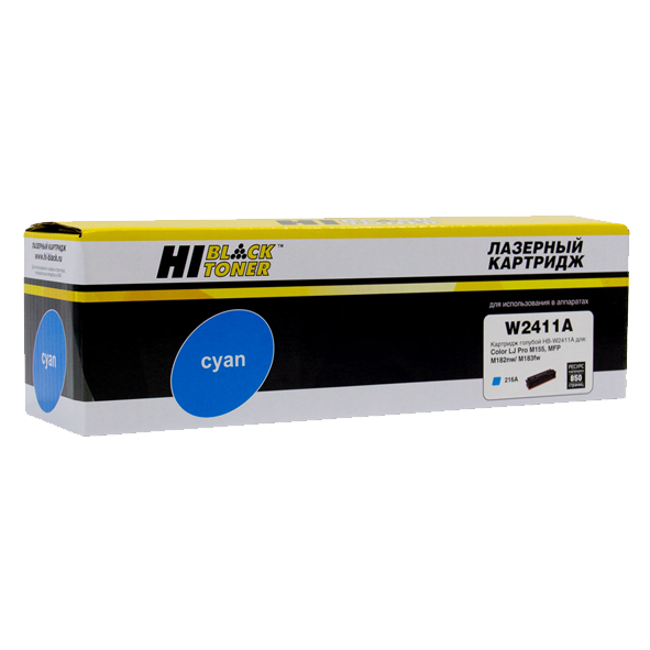 Тонер- картридж HI-BLACK (HB-W2411A) для HP CLJ Pro M155a/MFP M182n/M183fw, C, 0,85K