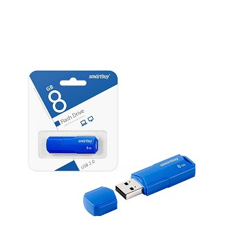USB 2.0 накопитель SMARTBUY 8GB Clue синий (SB8GBCLU-BU)