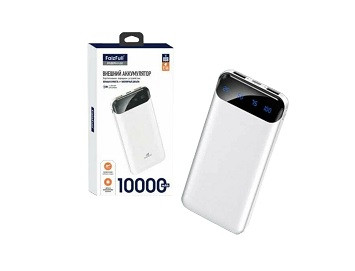 Портативное зарядное устройство POWER BANK FAIZFULL FL20 white 2,1A 10,000mAh