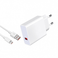 Блок питания сетевой 1 USB DEESPI DE13 33W QC3.0 + кабель Type-C White