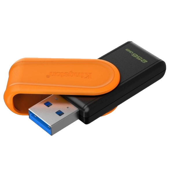 USB 3.2 накопитель KINGSTON 256GB DataTraveler Exodia S R/W 70/25, оранжевый/черный