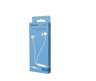 Наушники с микрофоном BOROFONE BM25, Rhythm, микрофон, кабель 1.2м, цвет: белый