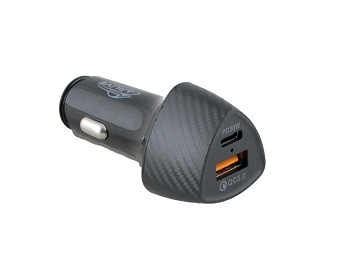 Блок питания автомобильный 1 USB, TYPE-C CARLIVE CR34 QC3.0 + PD 25W (White)
