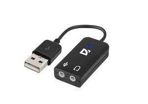 Внешняя звуковая карта DEFENDER Audio USB USB - 2х3,5 мм jack, 0.1 м
