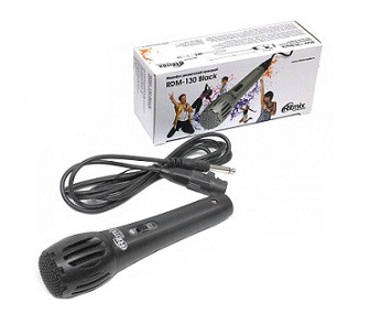 Микрофон RITMIX MIC-130, чёрный. караоке. (15115698)