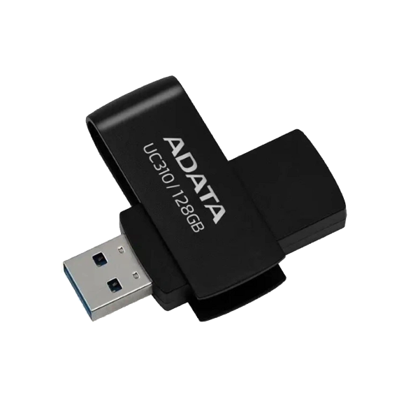 USB 3.2 накопитель ADATA 128GB UC310 Gen 1, R/W 100/30, черный