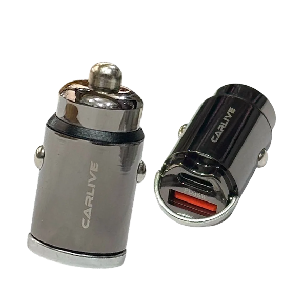 Блок питания автомобильный 1 USB, TYPE-C CARLIVE CR51 QC3.0 + PD36W (Black)