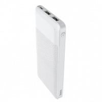Аккумулятор внешний HOCO J72 10000 mah /In Micro usb,Type-C 2A /Out USB 1-2 2A/  белый