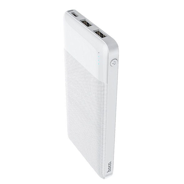 Аккумулятор внешний HOCO J72 10000 mah /In Micro usb,Type-C 2A /Out USB 1-2 2A/ белый