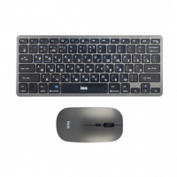 Клавиатура+мышь беспроводные ISA KB-07 серебряный