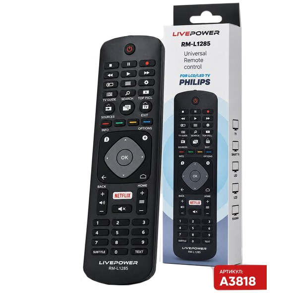Пульт универсальный для телевизоров RM-L1285 for PHILIPS