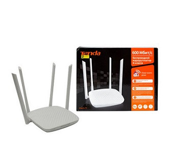 Роутер WiFi TENDA F9, 802.11b/g/n/ac, 600 Мбит/с, 2.4 ГГц, 4 антены, 1*10/100/100 Мб