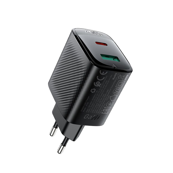 Блок питания сетевой 1 USB, 1 Type-C ACEFAST A106 , 45W, 45Вт, PD, QC, FCP, AFC, цвет: чёрный