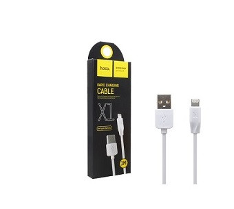 Кабель USB - 8 pin HOCO X1 Rapid, 1.0м, круглый, 2.1A, силикон, цвет: