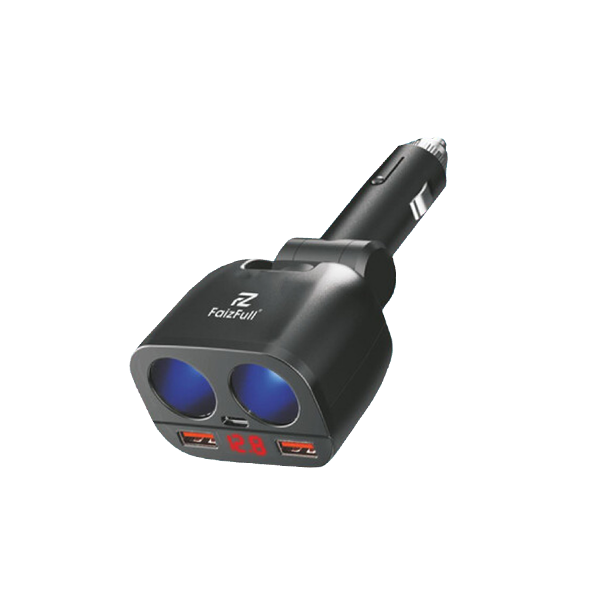 Разветвитель прикуривателя FAIZFULL FZ48 5В1 (66W быстрая зарядка) 12-24V