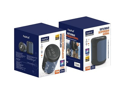 Портативная колонка FAIZFULL FK180 15W IPX6 BT5.0 TWS (черный)