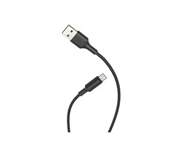 Кабель USB для TYPE-C, HOCO X25 Soarer, 1.0м, круглый, 2.1A, силикон, цвет: чёрный