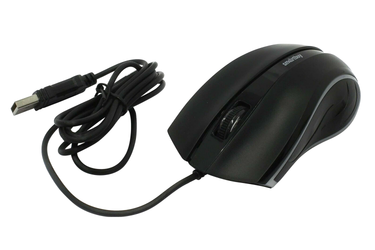 Мышь проводная SMARTBUY, 338 черная, USB (SBM-338-K)