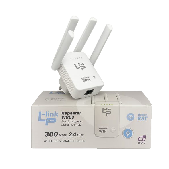 Wi-Fi усилитель сигнала (репитер) (Reapeater) LP-LINK WR03 220V 300Мбит/с 802.11B White